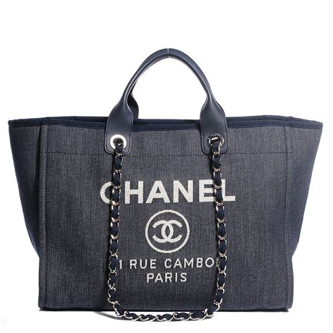 chanel tote bag canvas blue|chanel canvas shopping bag.